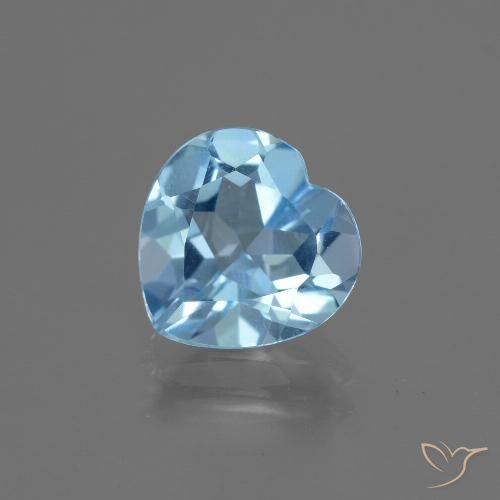 2.74ct 天然 スカイブルー トパーズ, 心臓, VVS