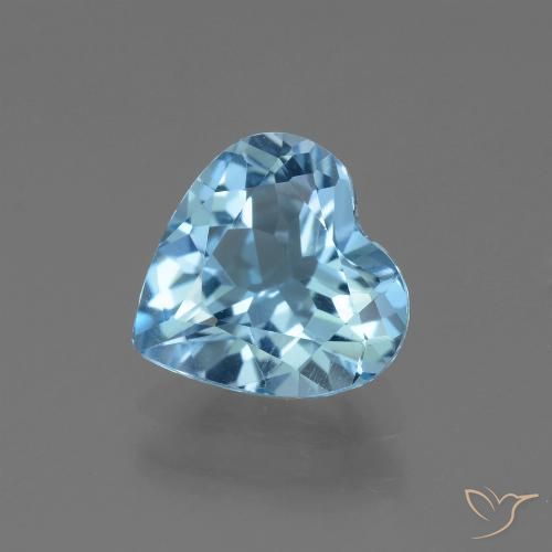 2.44ct 天然 スカイブルー トパーズ, 心臓, VVS