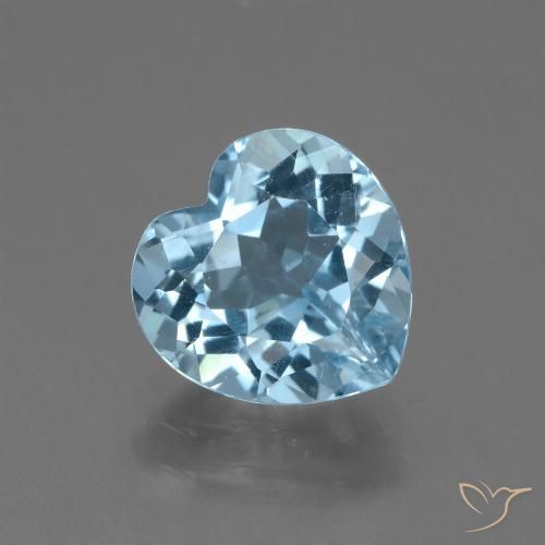 3.11ct 天然 スイスブルー トパーズ, 心臓, VVS
