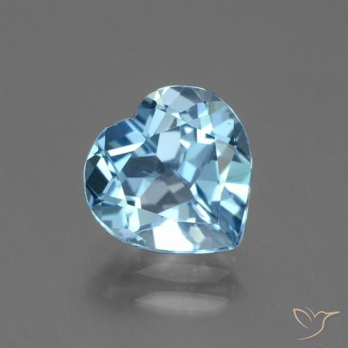 2.71ct 天然 スカイブルー トパーズ, 心臓, VVS