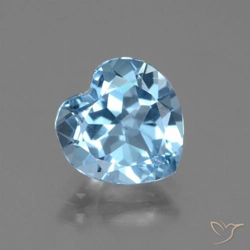 2.94ct 天然 スカイブルー トパーズ, 心臓, VVS
