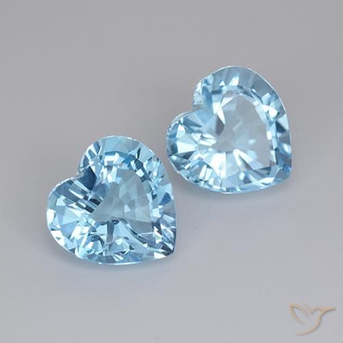 Shop natural 6.37ct スカイブルー トパーズ gems, 心臓, from ブラジル at GemSelect. In stock, global shipping!