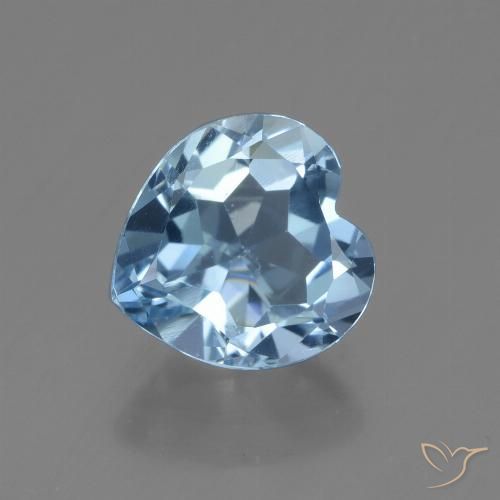 2.92ct 天然 スカイブルー トパーズ, 心臓, VVS