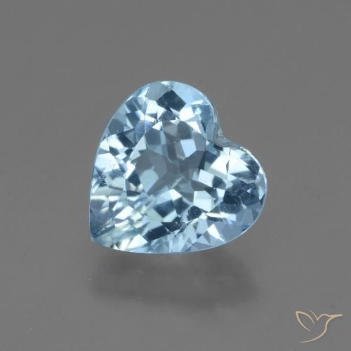 2.66ct 天然 スカイブルー トパーズ, 心臓, VVS