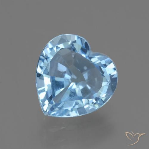 2.88ct 天然 スカイブルー トパーズ, 心臓, VVS