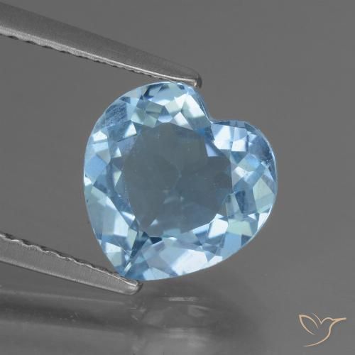 2.70ct 天然 スイスブルー トパーズ, 心臓, VVS-VS