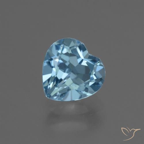 3.14ct 天然 スイスブルー トパーズ, 心臓, VVS