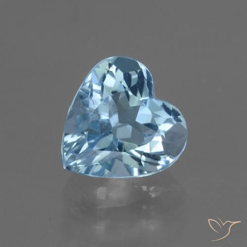 3.15ct 天然 スカイブルー トパーズ, 心臓, VVS-VS