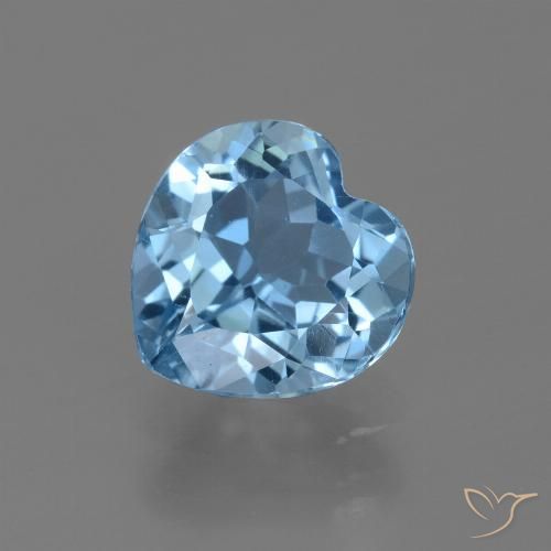 3.03ct 天然 スイスブルー トパーズ, 心臓, VVS