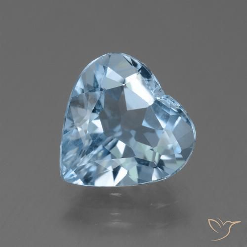 3.48ct 天然 スイスブルー トパーズ, 心臓, VVS