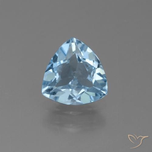 1.14ct 天然 スカイブルー トパーズ, トリリオン, VS
