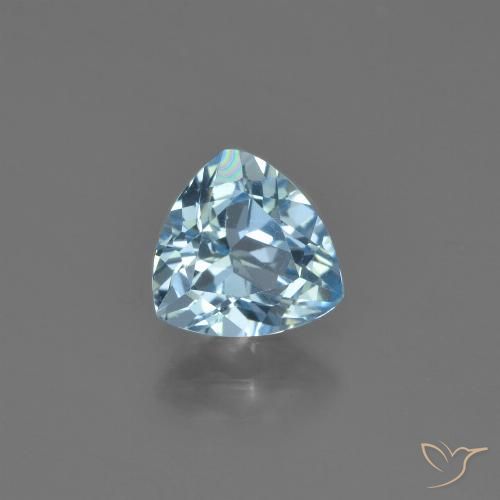 1.35ct 天然 スカイブルー トパーズ, トリリオン, VVS-VS