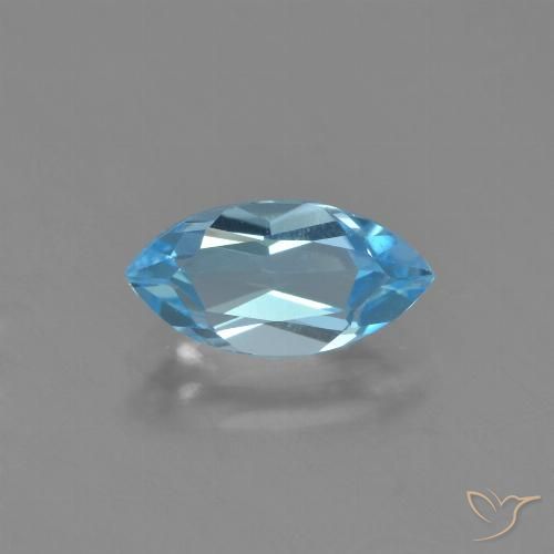 1.34ct 天然 スカイブルー トパーズ, マーキーズ, VVS-VS