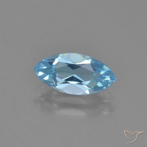 1.34ct 天然 スカイブルー トパーズ, マーキーズ, VVS-VS