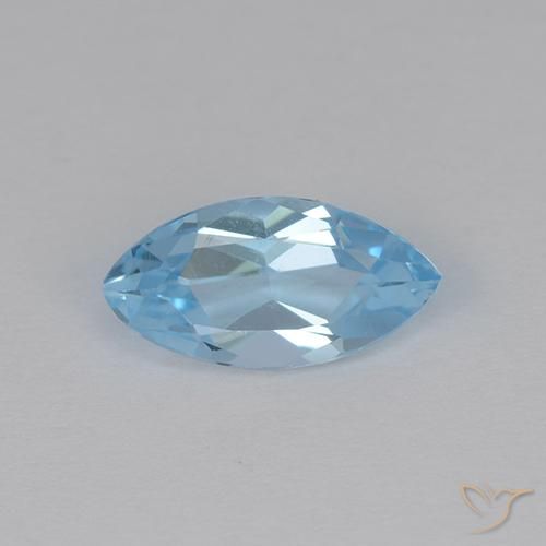 1.36ct 天然 スカイブルー トパーズ, マーキーズ, VVS-VS