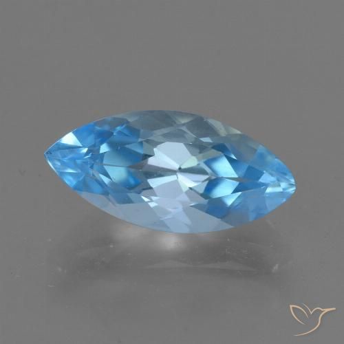 3.40ct 天然 スイスブルー トパーズ, マーキーズ, VVS