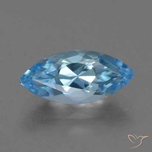 4.02ct 天然 スカイブルー トパーズ, マーキーズ, VVS