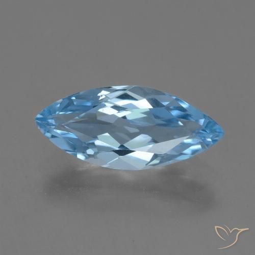 3.16ct 天然 スカイブルー トパーズ, マーキーズ, VVS