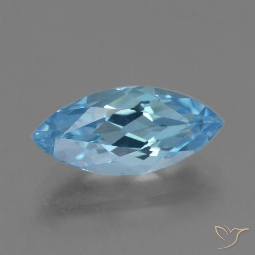 3.78ct 天然 スカイブルー トパーズ, マーキーズ, VVS