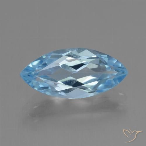 3.59ct 天然 スカイブルー トパーズ, マーキーズ, VVS