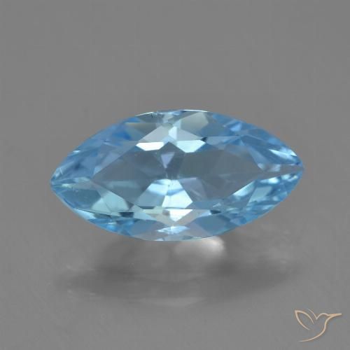 3.51ct 天然 スカイブルー トパーズ, マーキーズ, VVS