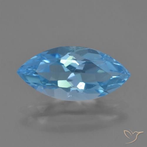 3.60ct 天然 スイスブルー トパーズ, マーキーズ, VVS