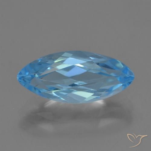 3.92ct 天然 スイスブルー トパーズ, マーキーズ, VVS