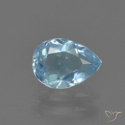 0.82ct 天然 スカイブルー トパーズ, 洋梨の形, VS