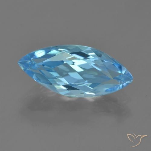 3.43ct 天然 スイスブルー トパーズ, マーキーズ, VVS-VS