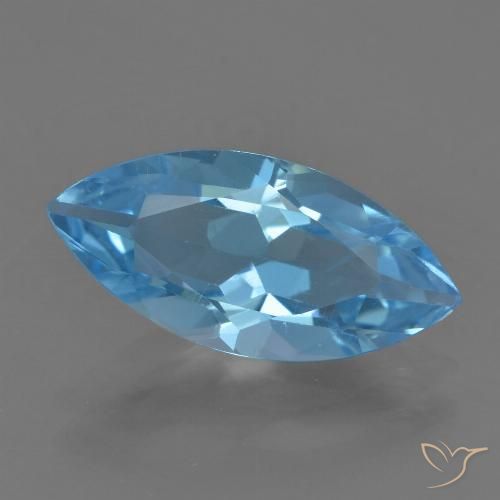 3.63ct 天然 スイスブルー トパーズ, マーキーズ, VS