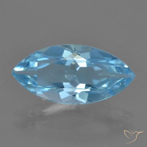 3.53ct 天然 スイスブルー トパーズ, マーキーズ, VS