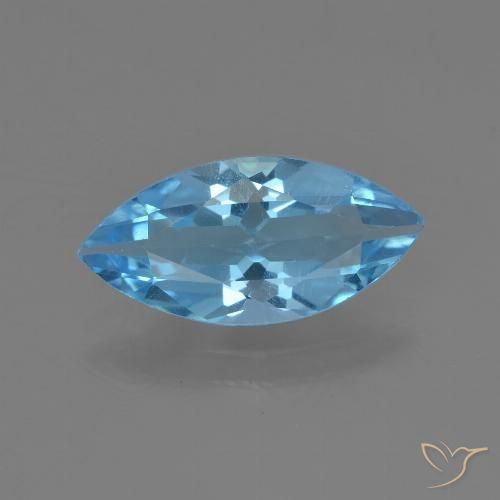3.08ct 天然 スイスブルー トパーズ, マーキーズ, VS