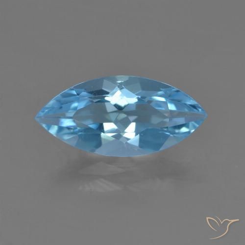 3.25ct 天然 スイスブルー トパーズ, マーキーズ, VS