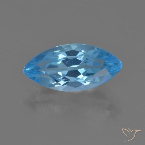 4.05ct 天然 スイスブルー トパーズ, マーキーズ, VS
