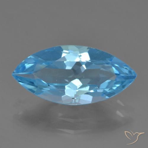 3.51ct 天然 スカイブルー トパーズ, マーキーズ, VS