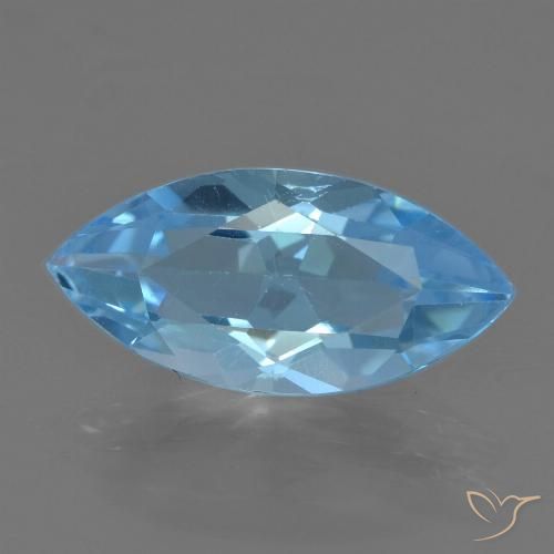 3.78ct 天然 スイスブルー トパーズ, マーキーズ, VS