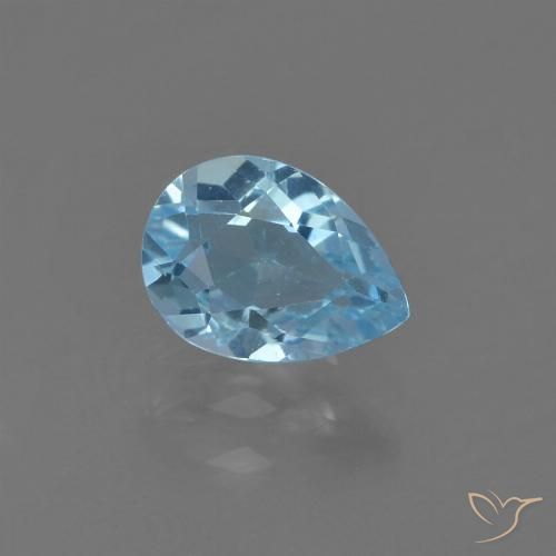 0.92ct 天然 スカイブルー トパーズ, 洋梨の形, VS