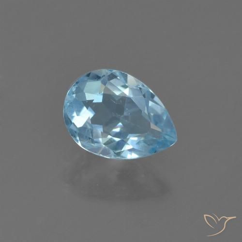 0.86ct 天然 スカイブルー トパーズ, 洋梨の形, VS