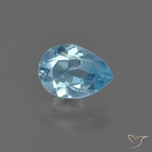 0.88ct 天然 スイスブルー トパーズ, 洋梨の形, VS