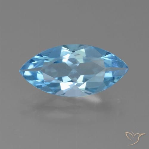 3.07ct 天然 スイスブルー トパーズ, マーキーズ, VS