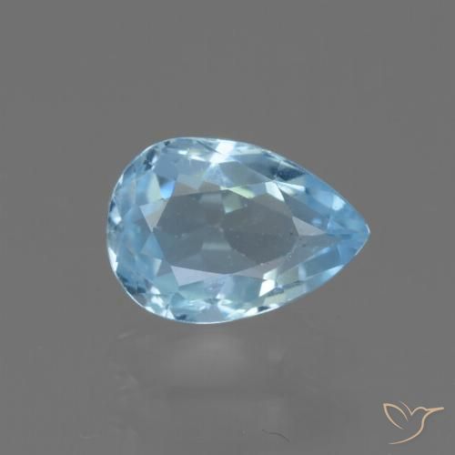 0.90ct 天然 スカイブルー トパーズ, 洋梨の形, VS
