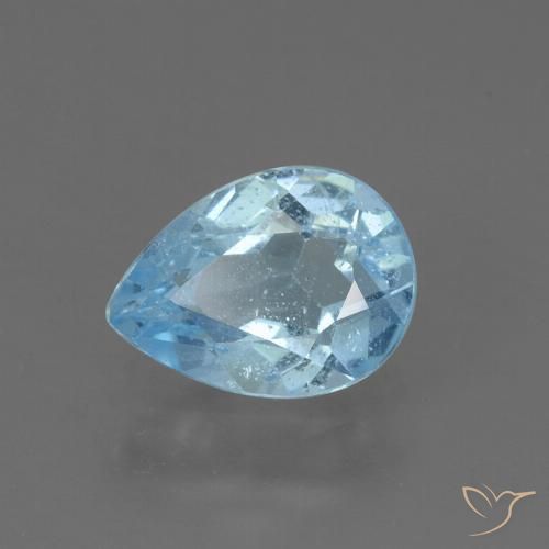 0.86ct 天然 スカイブルー トパーズ, 洋梨の形, VS