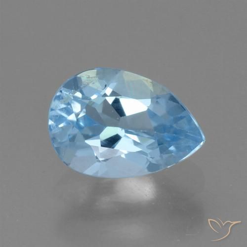 0.94ct 天然 スカイブルー トパーズ, 洋梨の形, VS