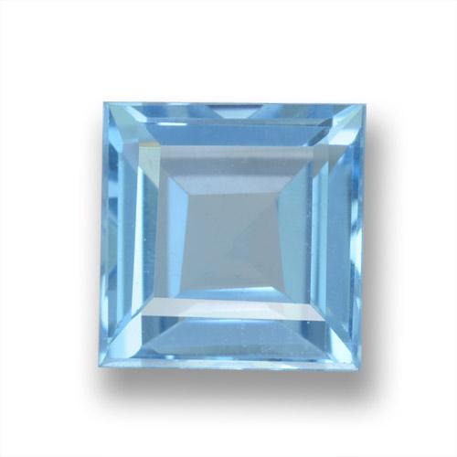 2.08ct 天然 スカイブルー トパーズ, 四角形, VVS-VS