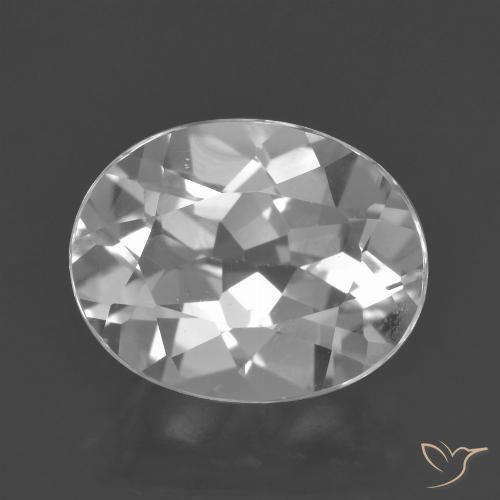3.14ct 天然 ホワイト トパーズ, 楕円形, VVS-VS