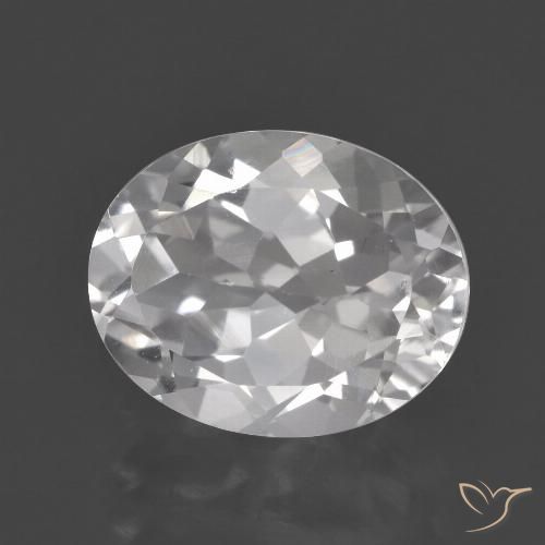 3.19ct 天然 ホワイト トパーズ, 楕円形, VVS-VS