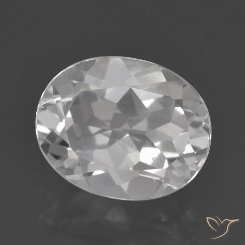 3.25ct 天然 ホワイト トパーズ, 楕円形, VVS-VS