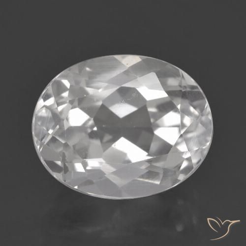 3.85ct 天然 ホワイト トパーズ, 楕円形, VVS-VS