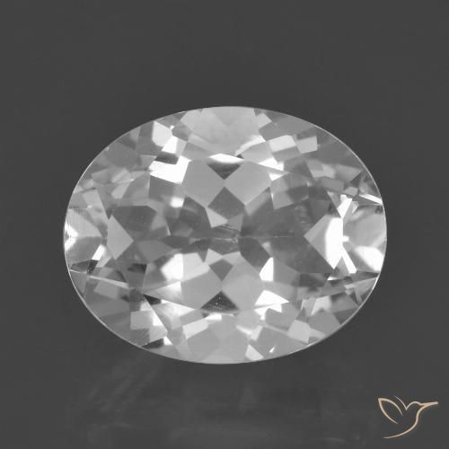 3.13ct 天然 ホワイト トパーズ, 楕円形, VVS-VS