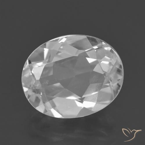 3.25ct 天然 ホワイト トパーズ, 楕円形, VVS-VS